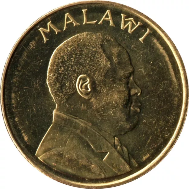 Malawi 1 Kwacha Coin | Bakill Muluzi | Fish Eagle | 1996 - 2003 3