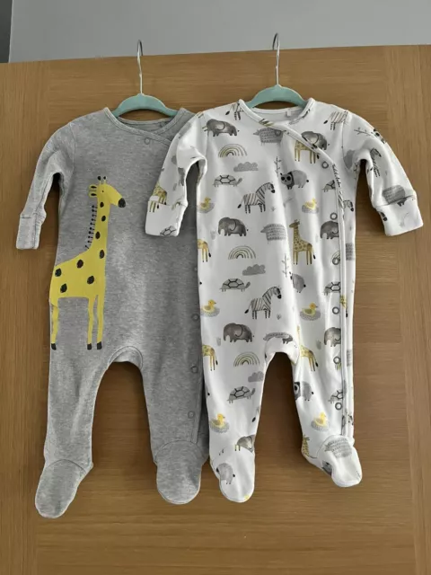 NEXT Baby Sleepsuits x 2 (up to 3 months)