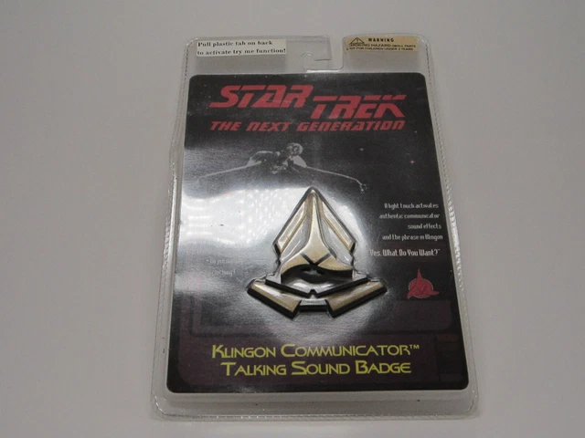Star Trek The Next Generation Klingon Communicator Talking Sound Badge NEW