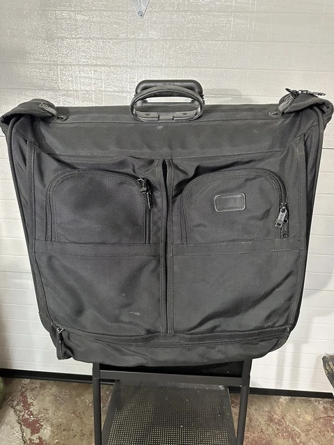 TUMI Black Alpha Wheeled Garment Bag 2233D3 Extended Trip Rolling Wardrobe
