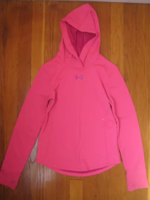 Under Armour fitted Coldgear HOODED SHIRT hoodie ski skiing winter Youth M YMD