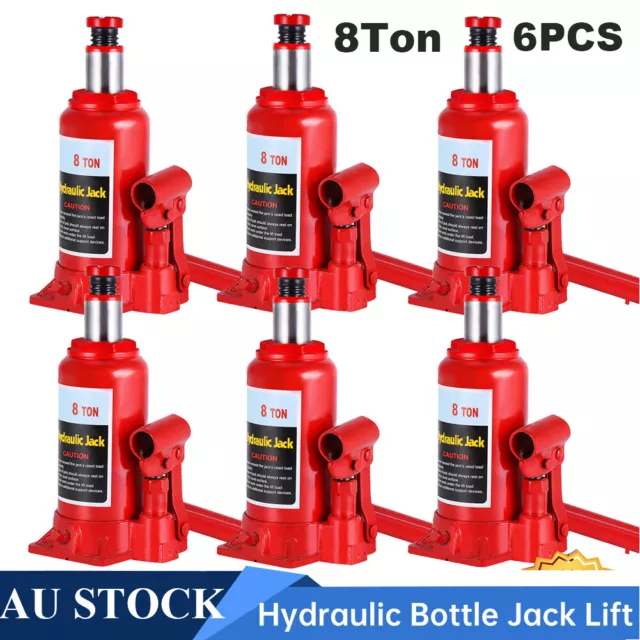 6X Portable 8 Ton Hydraulic Bottle Jack Car Truck Caravan Tractor SUV Ute 4WD