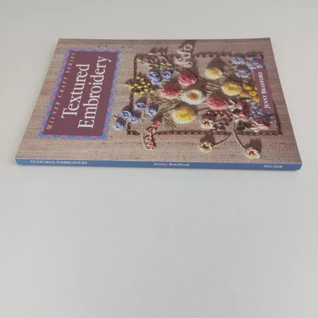 Textured Embroidery Craft Paperback Book by Jenny Bradford Hand Sewing 3