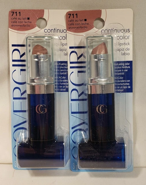 COVERGIRL CONTINUOUS COLOR Lipstick Cafe Au Lait 711 X 2 29.99 PicClick