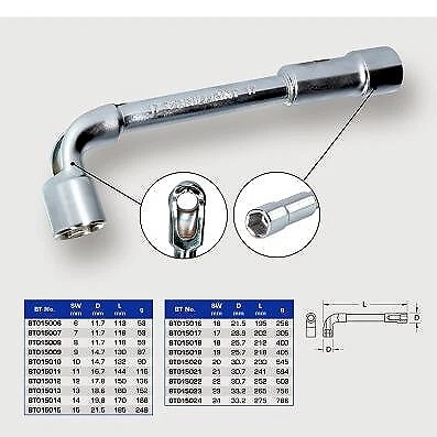 KS TOOLS Chiave a doppia spina, storta, 11 mm