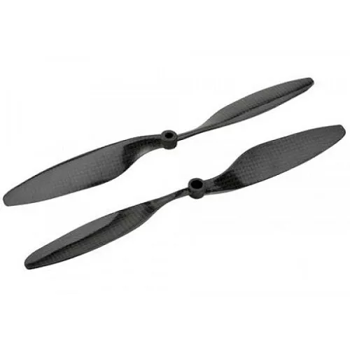 COPPIA DI ELICHE BIPALA RC PROPELLER 205mm FORO 7mm CARBON FIBER DX/SX ROTORI