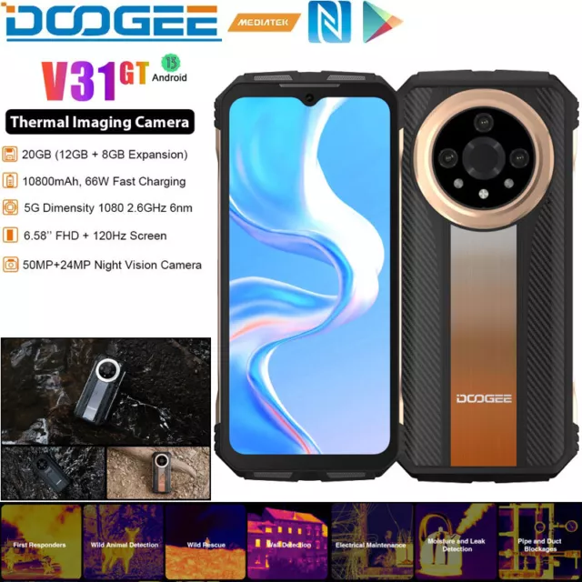 Doogee V30 Pro 5G Black 512GB 12GB RAM Gsm Unlocked Phone Mediatek  Dimensity 7050 200MP DISPLAY 6.58 inches, Processor Mediatek Dimensity 7050  FRONT CAMERA 32MP REAR CAMERA 200MP+24MP+16MP RAM 12GB STORAGE 512GB
