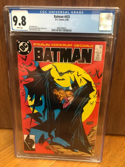 BATMAN 423 CGC 9.8 White Pages 1ST PRINT! MCFARLANE COVER! BEAUTIFUL!
