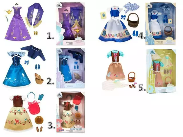 Disney Klassische Puppe - Jasmin, Ariel oder Schneewittchen - Accessoire-Set