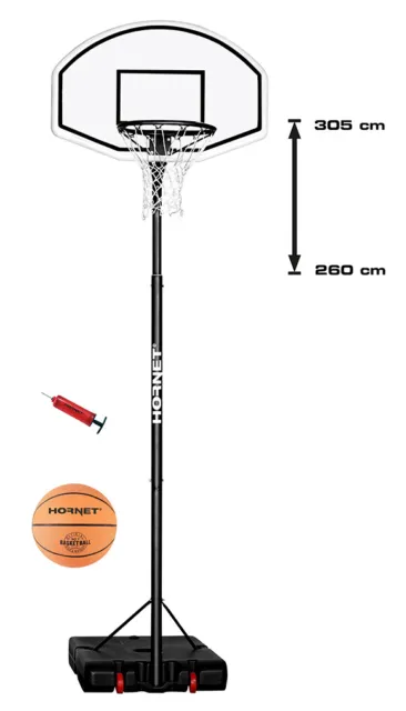 Basketballständer incl. Ball & Pumpe Hudora Hornet 305 Basketballkorb