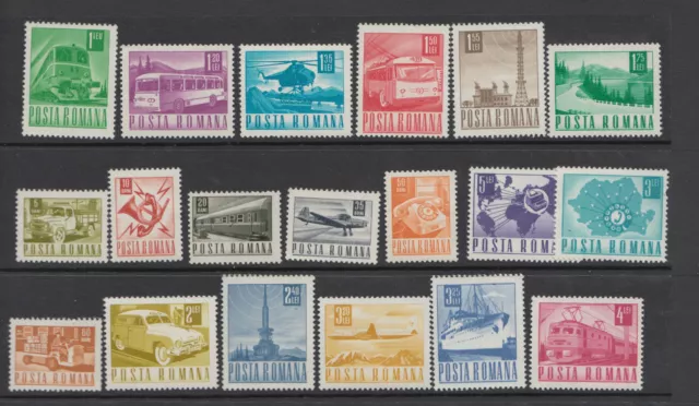 Romania STAMP 1967 Definitives transport full series MNH bus tram planes ships