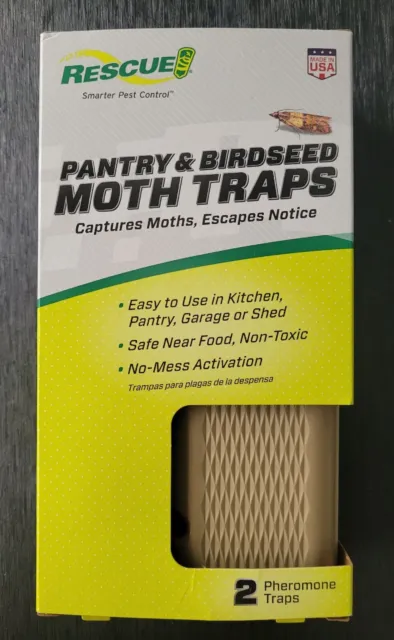 Rescue Pantry & Birdseed Moth Traps with Pheromone Lure, 2 Traps