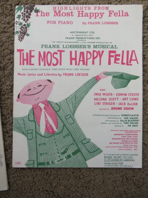 Piano Music - Highlights from The Most Happy Fella Frank Loesser Musical