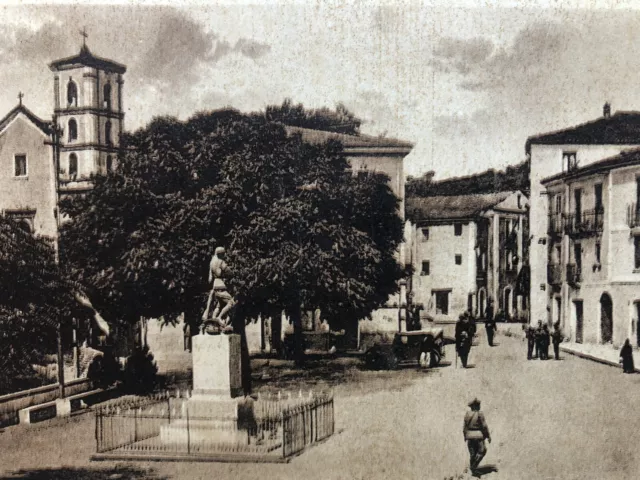 Cartolina Soveria Mannelli piazza Bonini monumento caduti Catanzaro Calabria T11 2