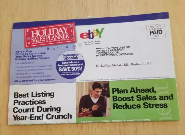 Vintage 2004 Ebay Newsletter Christmas Holiday Sales Planner Listing Practices