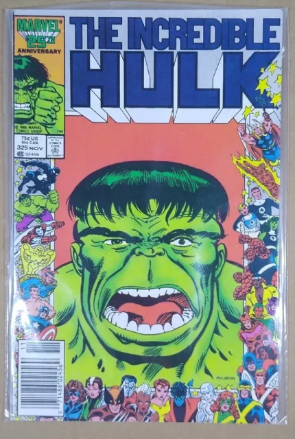 The Incredible Hulk # 325 - 1986 Marvel 25th Anniversary .