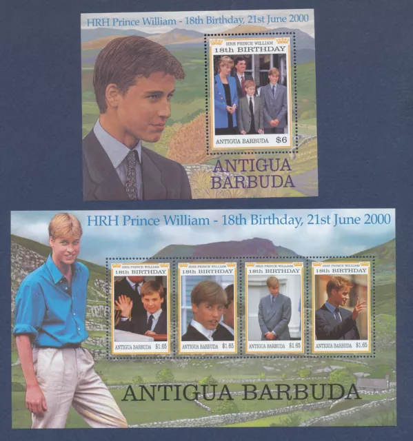 ANTIGUA & BARBUDA - Scott 2328-2329  - MNH S/S - Prince William - 2000