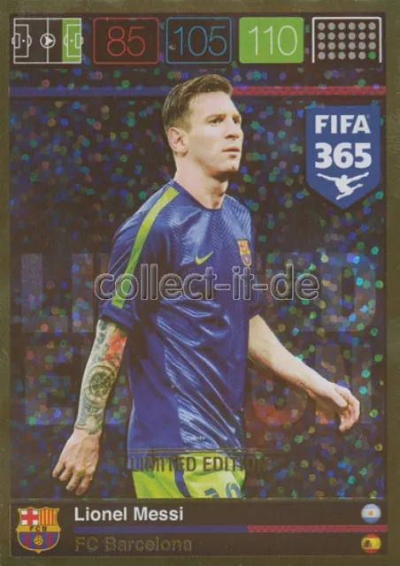 Panini Fifa 365 2016 Trading Card  - Lionel Messi - Limited Edition