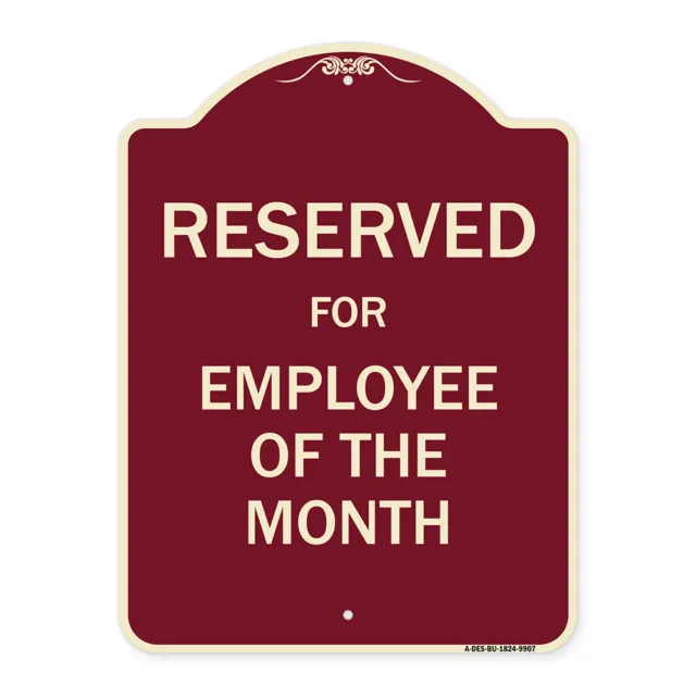 Designer Series - Reserved For Employee Of The Month Burgungy Heavy-Gauge
