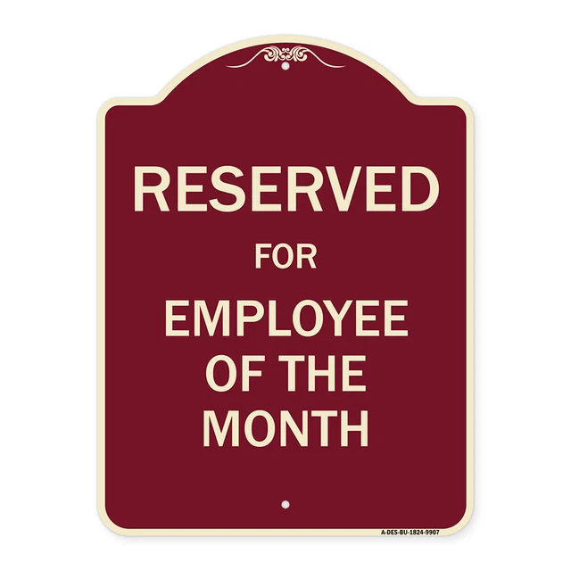 Designer Series - Reserved For Employee Of The Month Burgungy Heavy-Gauge