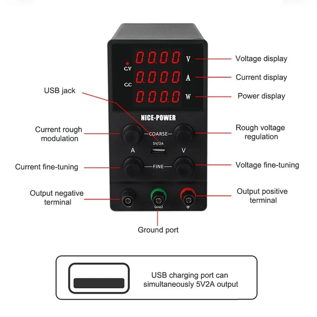 Manutenzione Elettrica Alimentatore DC 30 V 5A SPS305 Variabile di commutazione
