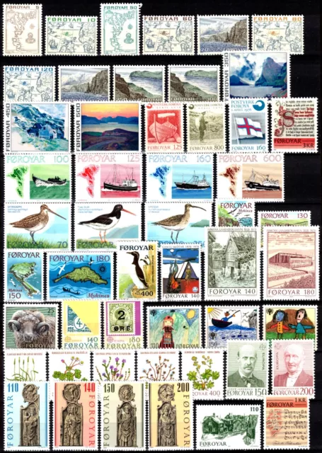 51 different MNH stamps Faroe Islands