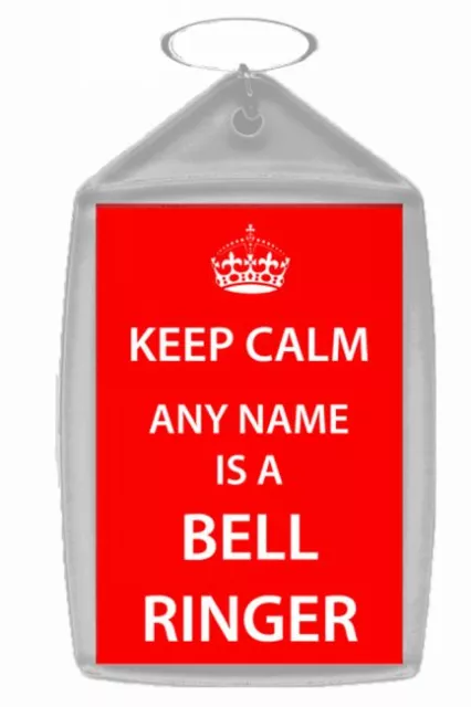 Bell Ringer Personalised Keep Calm Keyring