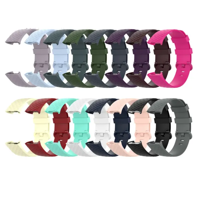TPU Wrist Strap Belt Band Replacement L/S For Fitbit Charge 4/3/3 SE Tracker
