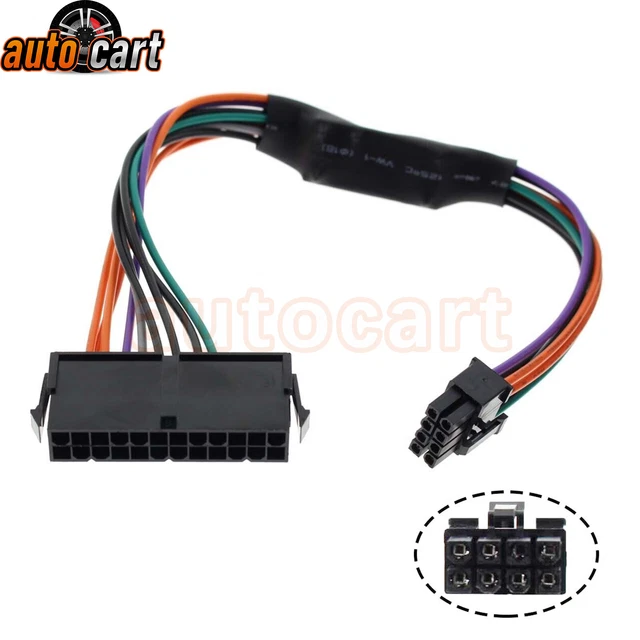 24 PIN TO 8 Pin ATX Power Supply Adapter Cable for DELL Optiplex