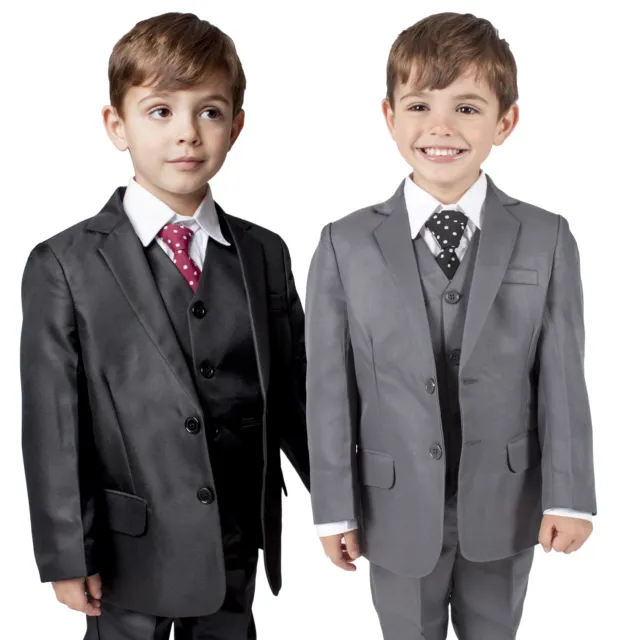 Boys Suits 5 Piece Suit Waistcoat Suit Wedding Party Formal Baby Page Boy Suit