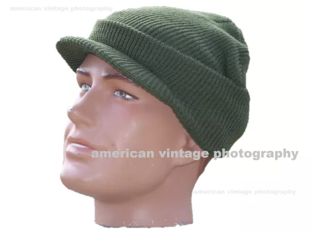 Hat MASH Jeep Wool Cap Made in USA Reproduction Military Army Hunting M1Helmet