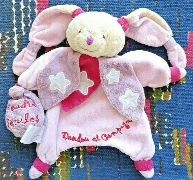 4Pa/ Doudou Et Compagnie Marionnette Lapin Chouette Hibou Rose Ca Brille Etoile
