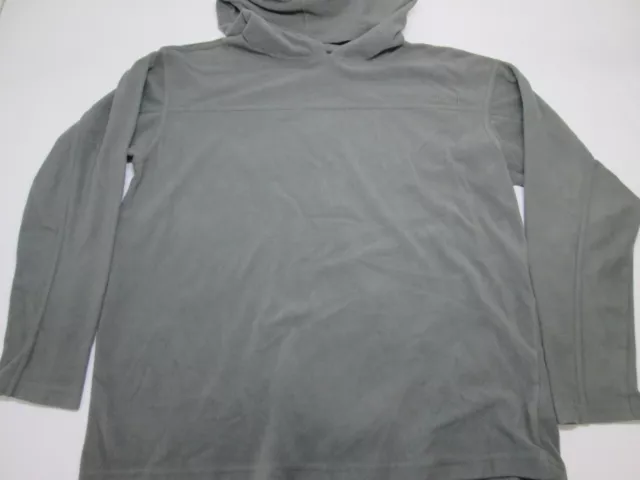 Columbia Youth Unisex Size L Hoodie Gray Fleece Long Sleeve Logo Print Active