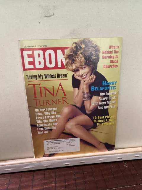 Vintage Ebony Magazine September 1996 Tina Turner Harry Belafonte R0