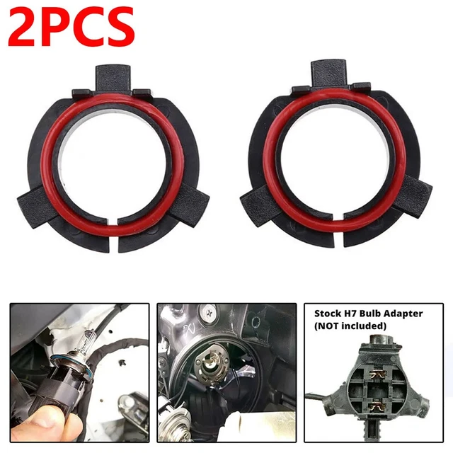 Adaptateur H13 Vers LED Pour Phares Voiture - 2 Bases Noires, Compatibles Halogènes Vers LED - Facile à Installer