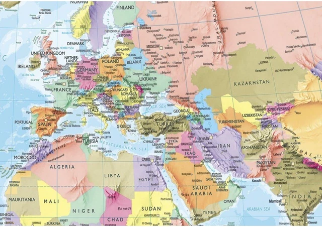 Mappa Della Germania Laminata - Poster 59,4x42 Cm, Stile Classico, Per Aula O Ufficio, Maps International - Foto 11