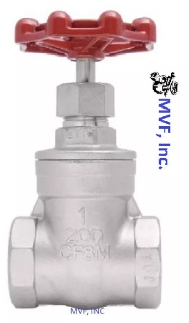 Gate Valve 1/2" Female NPT 200 WOG 316 Stainless Steel Brewing SS01041413SF