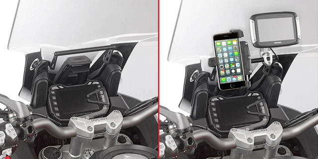 Supporto per montaggio parabrezza per smartphone GPS Kappa Ducati Multistrada