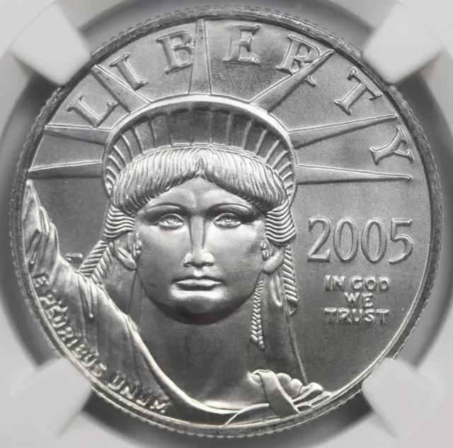 2005 Statue of Liberty Half-Ounce Platinum American Eagle $50 MS 69 NGC 1/2 oz 3