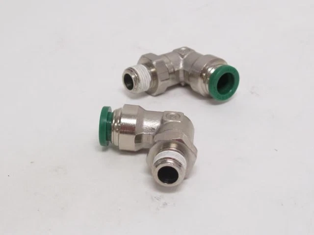 192078 New-No Box; Parker W169PLP-5-2 Lot-2; Air Elbows; 90Deg; 5/16"PTC x 1/8NP