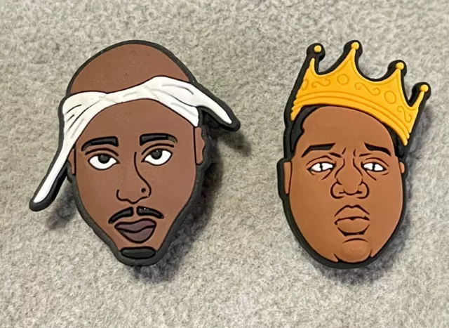 Set di ciondoli Tupac and Biggie Rappers Croc