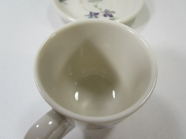 CB&Q RR Violets and Daisies Cup & Saucer Syracuse China NICE Demitasse Demi 3