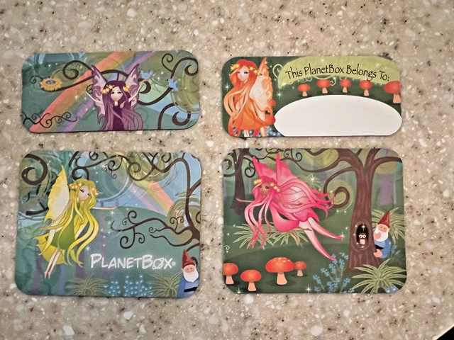 Planetbox Metal Lunch box art Magnets Fairy Woods Theme 4x Planetbox Metal Lunch box art Magnets Fairy Woods Theme 4x