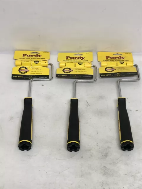 Lot Of (3) Purdy 4-1/2 In. To 6-1/2 In. Mini Threaded Roller Frame 14A770014