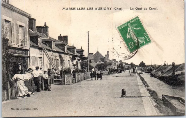 18 MARSEILLES LES AUBIGNY - le quai du canal.