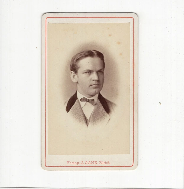 J. Ganz CDV Foto Herrenportrait - Zürich 1870er