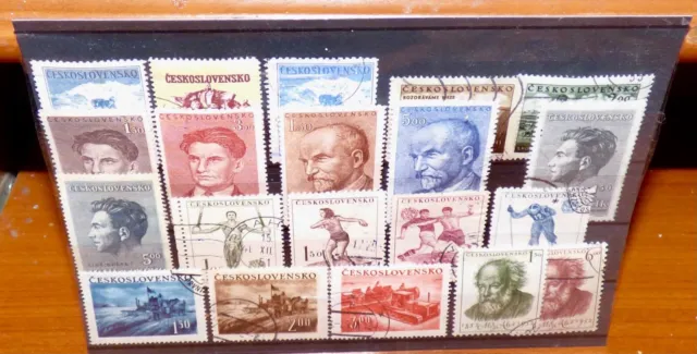Briefmarken ehm. Tschechoslowakai - Kleines Lot "1950 - 1952" (gestempelt)