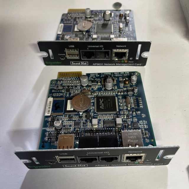 lot 2APC AP9631 UPS Network Management Card 2 Smart Slot Environmental Monitorin