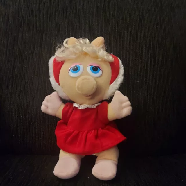 Vintage 1987 McDonald's Muppet Babies Miss Piggy 10”  Christmas Plush Jim Henson