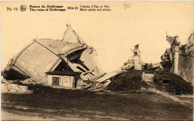 CPA MILITAIRE Ruines de Zeebrugge-Chateau d'Eau et Abri (316433)